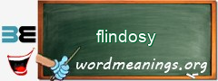 WordMeaning blackboard for flindosy